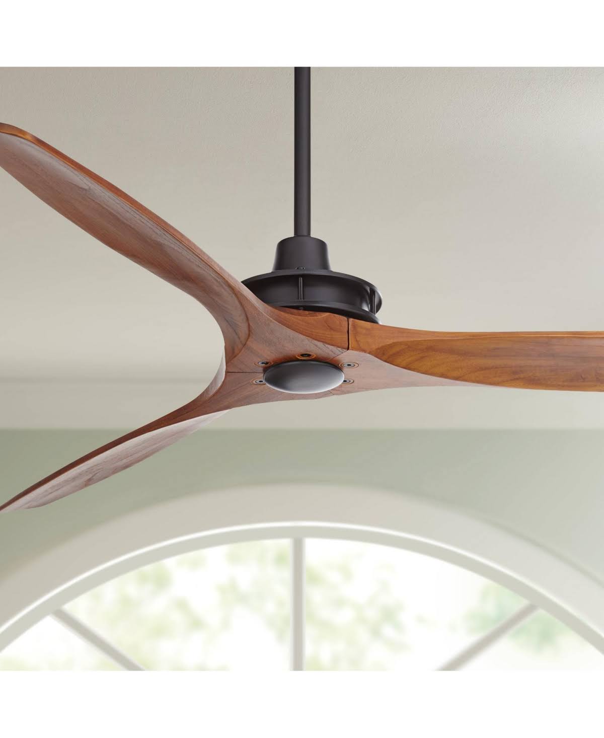 Casa Vieja 52" Windspun Rustic Farmhouse 3 Blade Indoor Ceiling Fan with Remote Control Matte Black Walnut - Product image 1