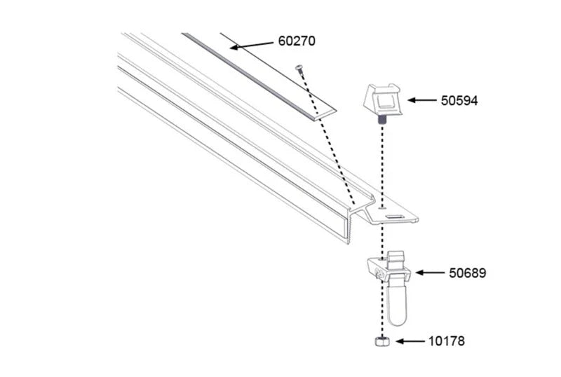 Access 60270 - Slide In Hook Replacement Kit - Vanish and Tonnosport - 1in x 17ft w/ 4 Screws