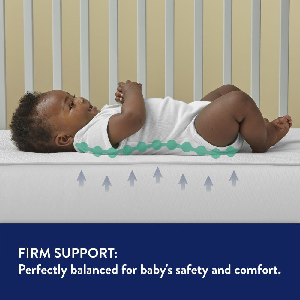Pediatric 800 Extra Firm Ultra Deluxe. 80 Coil Crib and Toddler Mattress. White - Product image 2