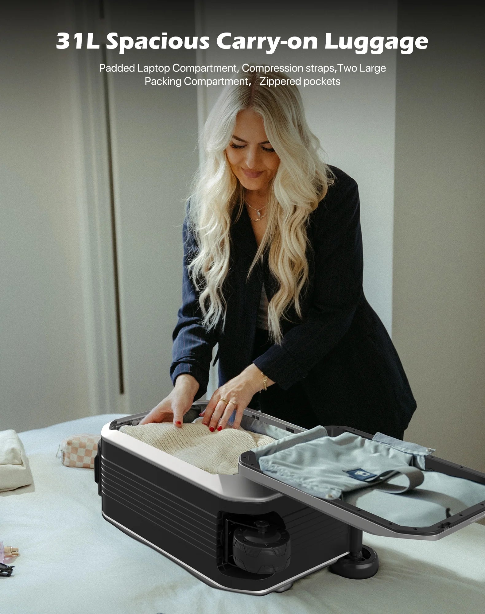 L2 - S Smart Rideable Luggage, Foldable Electric Scooter Suitcase, 6.2 Mph Max Speed, 6.2 - Mile Range - Product image 10