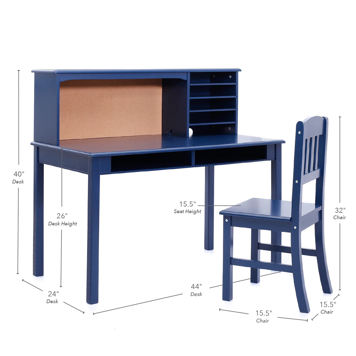 Guidecraft Kids Media Desk and Chair Set - Gray: Kids Desk and Chair Set - Product image 28