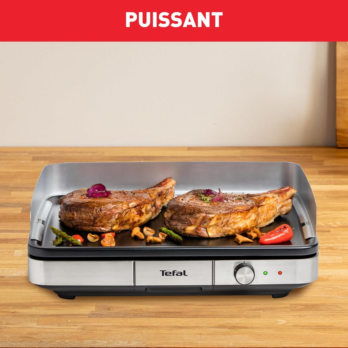 Tefal Electric Plancha Maxi Plancha XXL 10/12 People Indoor and Outdoor Stainless Steel Plancha CB690D12