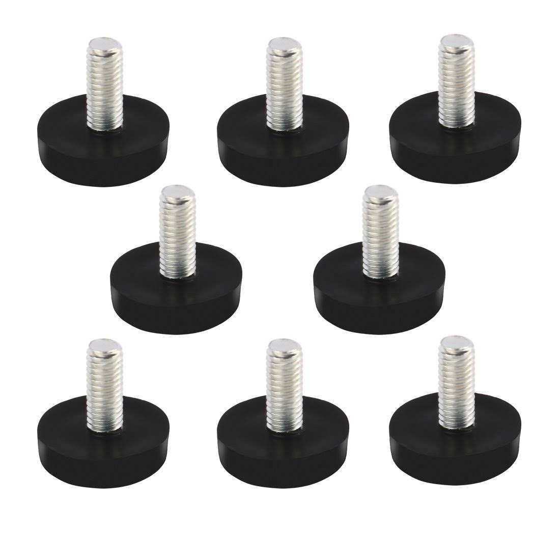 Home Office Table Desk Glide Leveling Foot M6x15mm Thread Black 8pcs - Product image 1