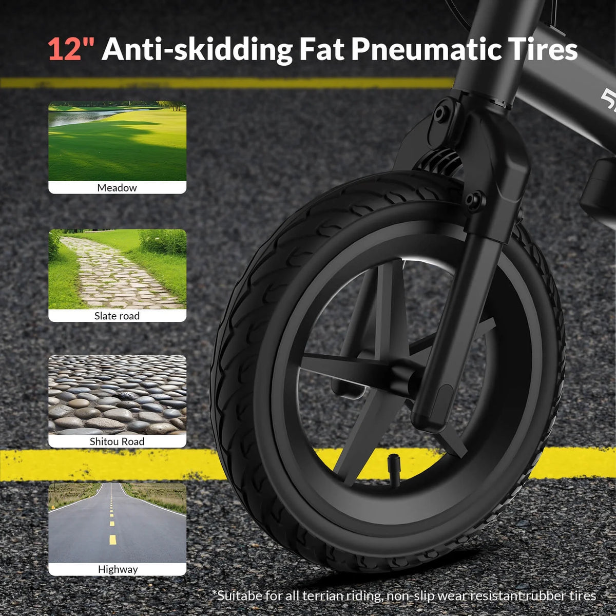 5th Wheel KB09 150W Electric Balance Bike for Kids, Black - 12" Pneumatic Tire with Dual Brake - Product image 9