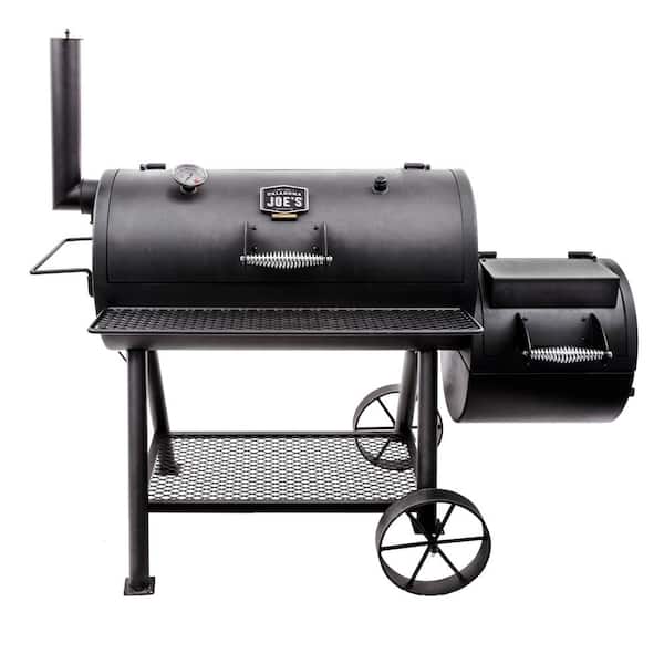 Highland Offset Charcoal Smoker and Grill in Black with 900 Sq. In. Cooking Space - Product image 1