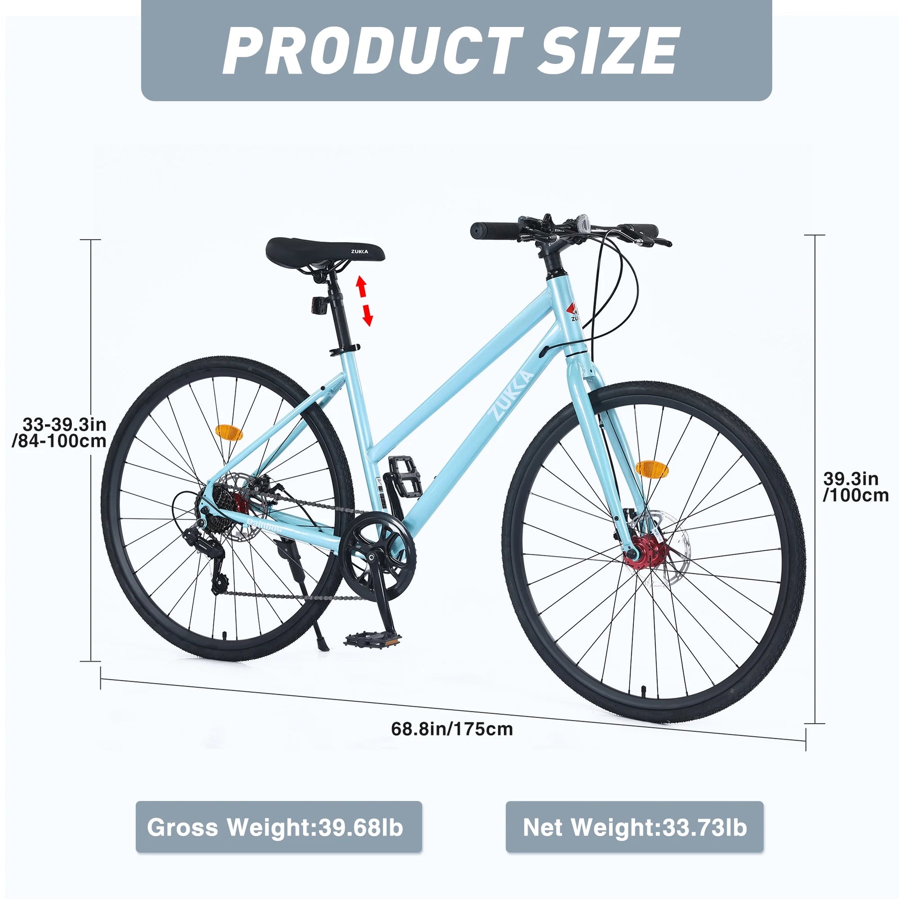 Outdoor Bike 7 Speed Hybrid Bike Disc Brake 700C Road Bike for Men Women'S City Bicycle - Product image 9