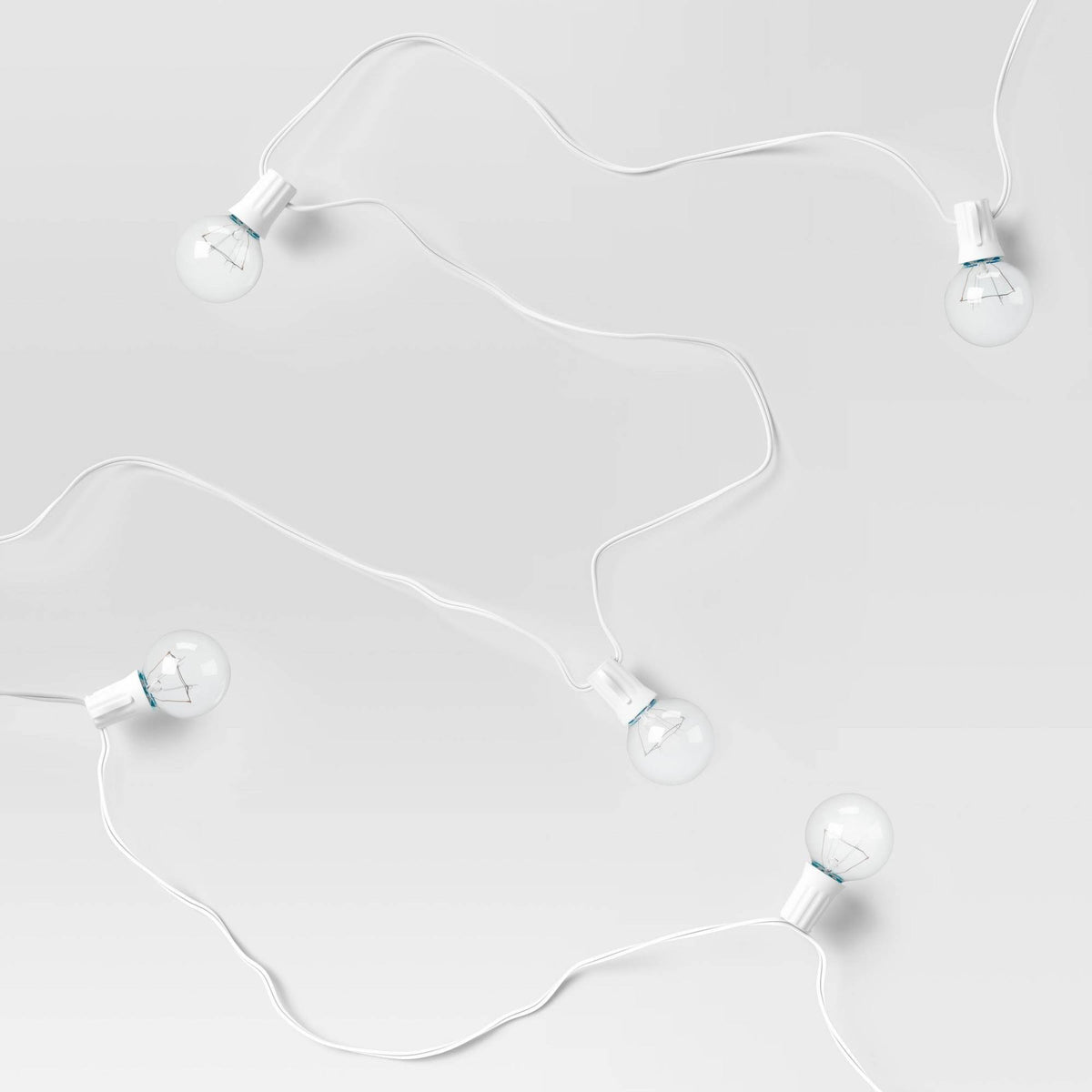 20ct Incandescent Outdoor String Lights G40 Clear Bulbs - White Wire - Room Essentials - Product image 1
