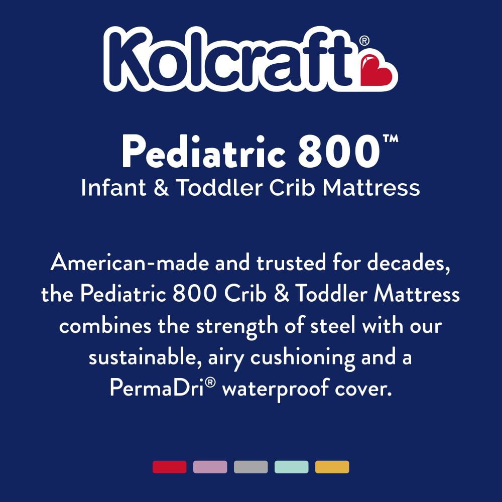 Pediatric 800 Extra Firm Ultra Deluxe. 80 Coil Crib and Toddler Mattress. White - Product image 7
