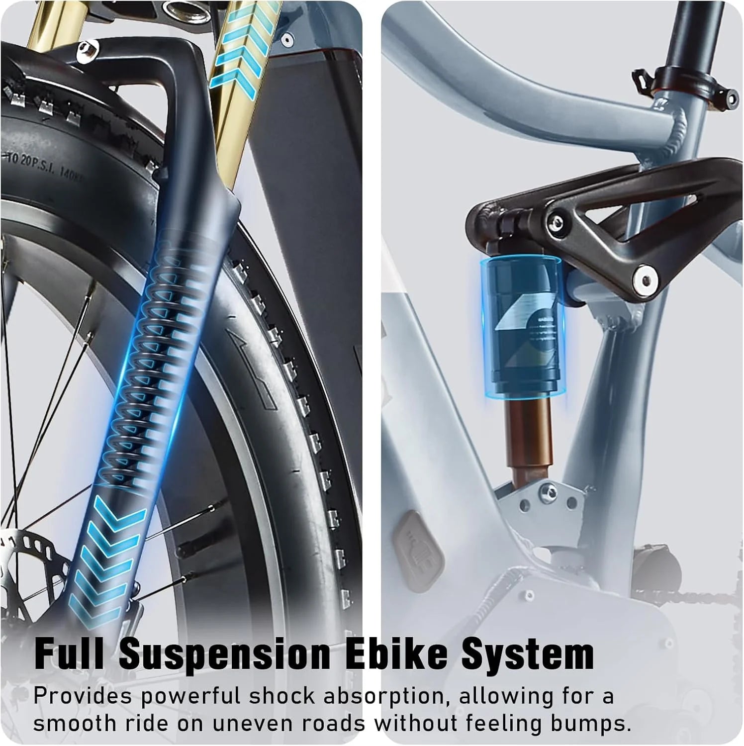 Dual Motors AWD 2000W Electric Bike for Adult 26'' UL2849 48V 30AH E - Product image 10