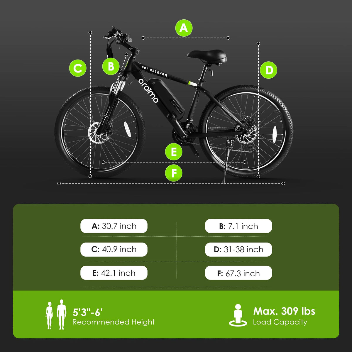 Oraimo Electric Bike for Adults with 350W BAFANG Motor - Product image 5