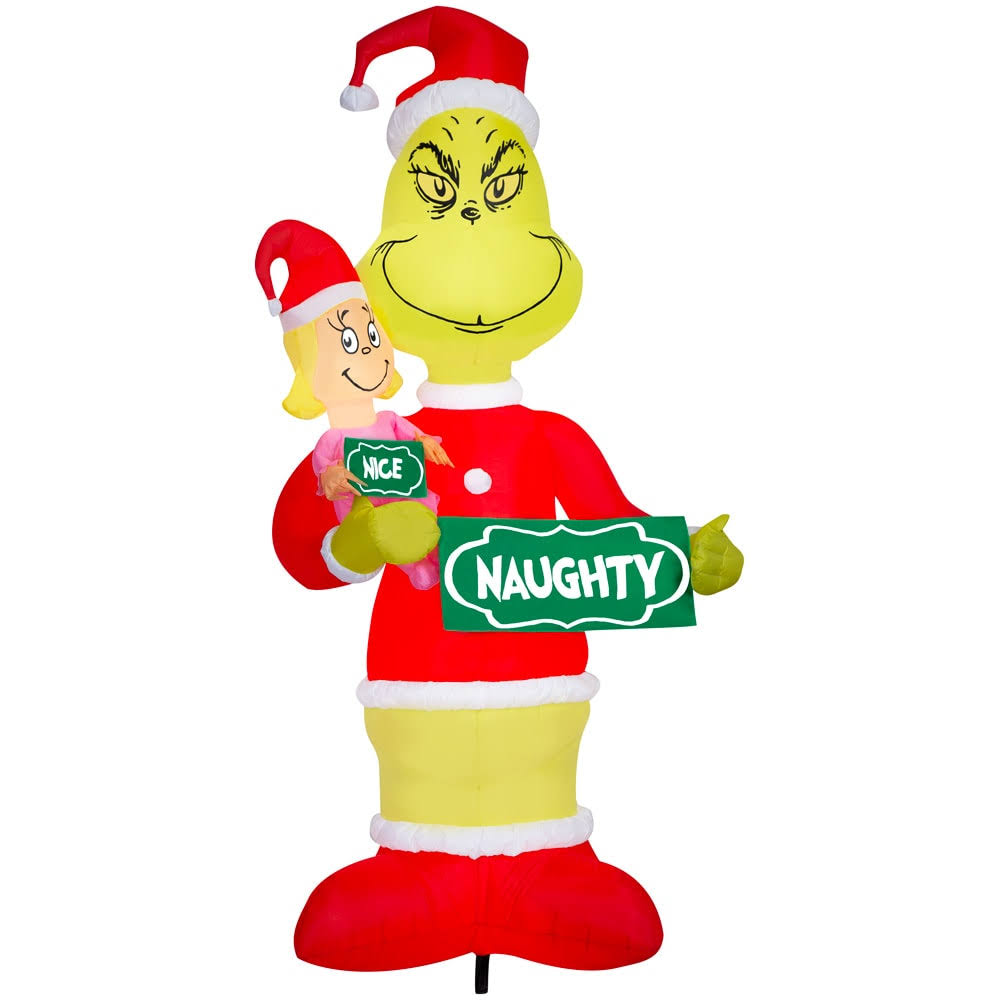 Grinch Dr Seuss's 8-ft Lighted Dr. Seuss The Grinch Merry Christmas Inflatable - 881345 - Product image 1