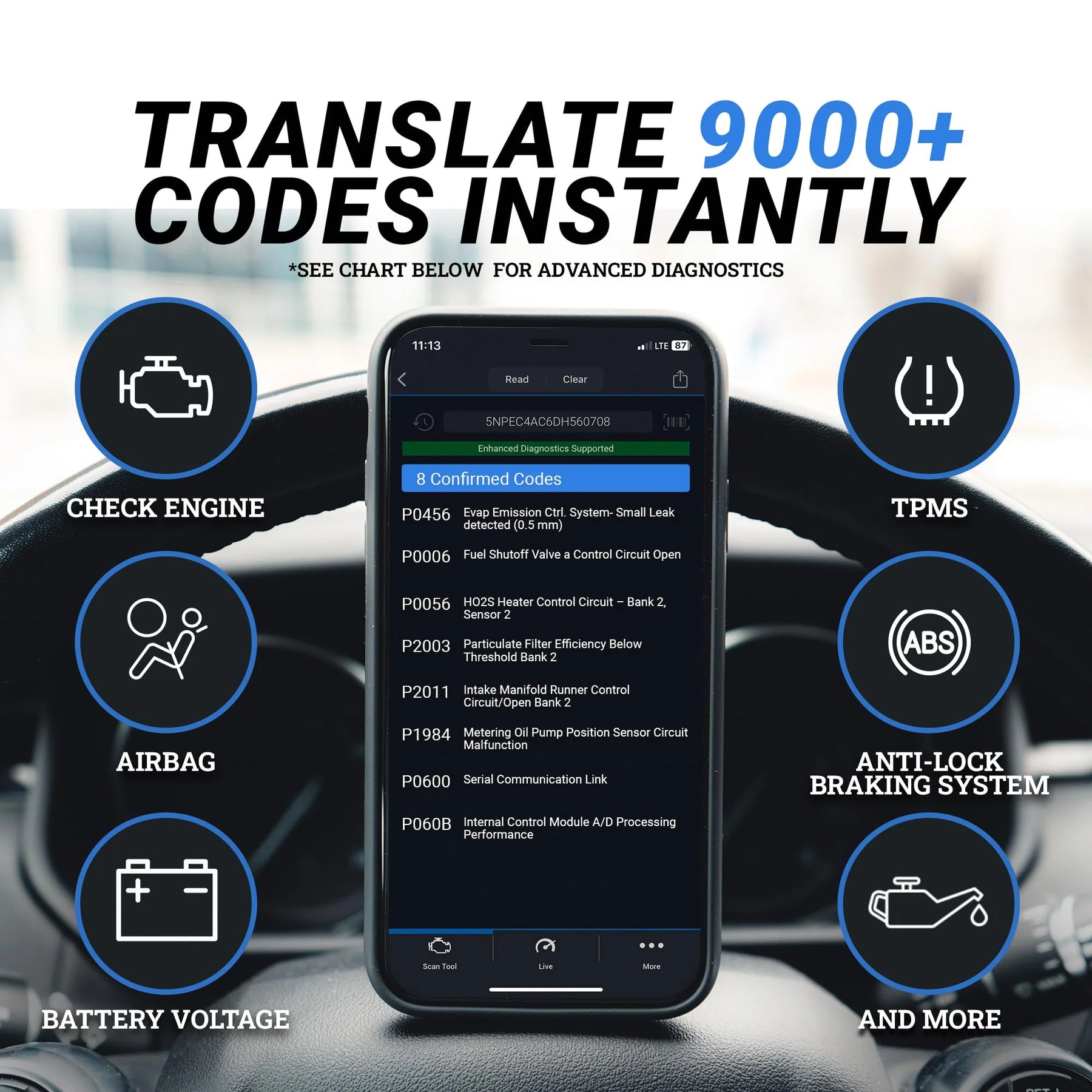 Bluedriver Pro OBD2 Bluetooth Car Diagnostic Scan Tool and Code Reader for Iphone and Android - Product image 7