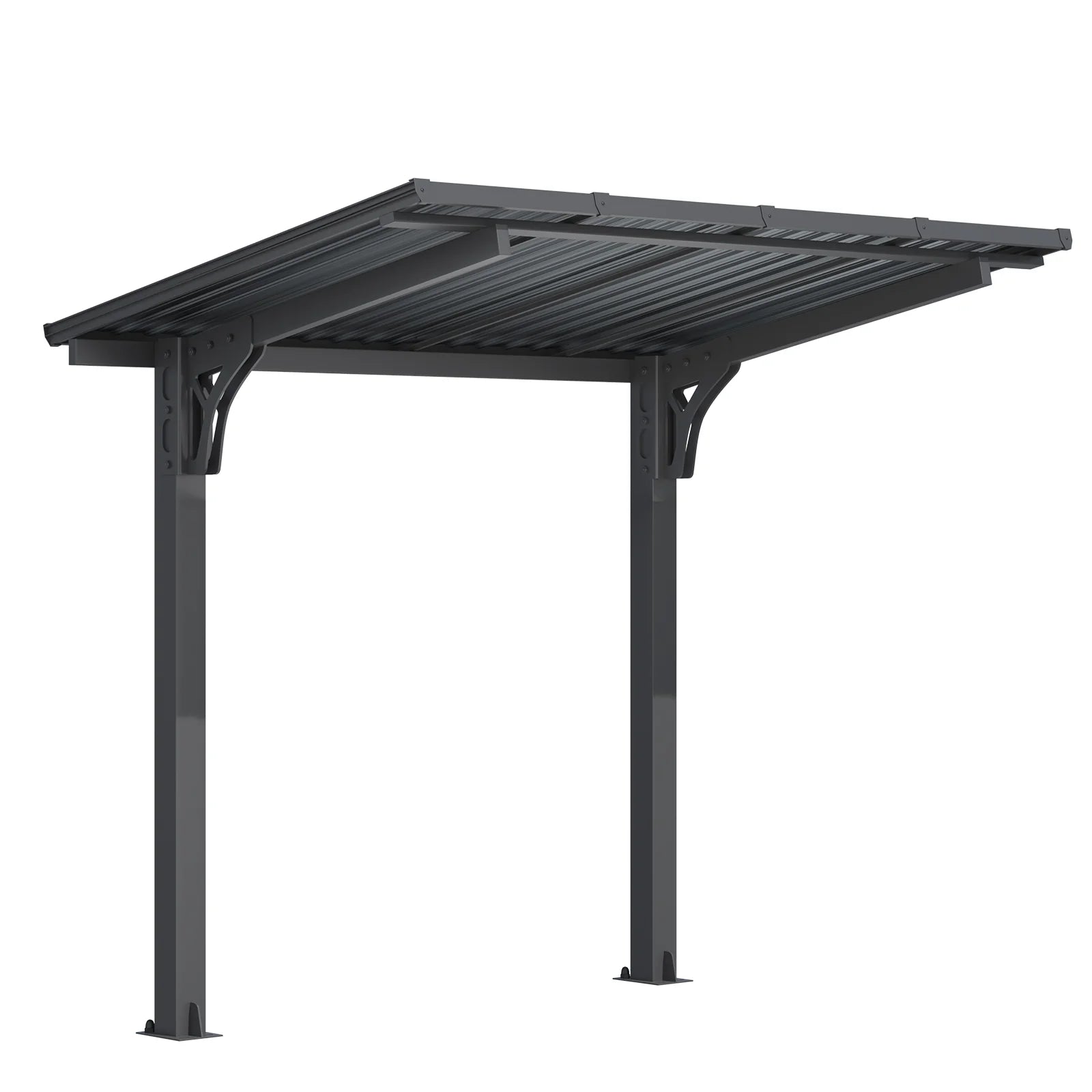 AECOJOY 8' x 5' Lean to Grill Gazebo Hardtop Outdoor Pergola for Patio - Product image 10