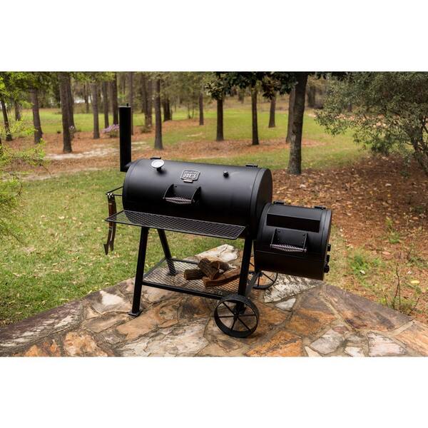 Highland Offset Charcoal Smoker and Grill in Black with 900 Sq. In. Cooking Space - Product image 11