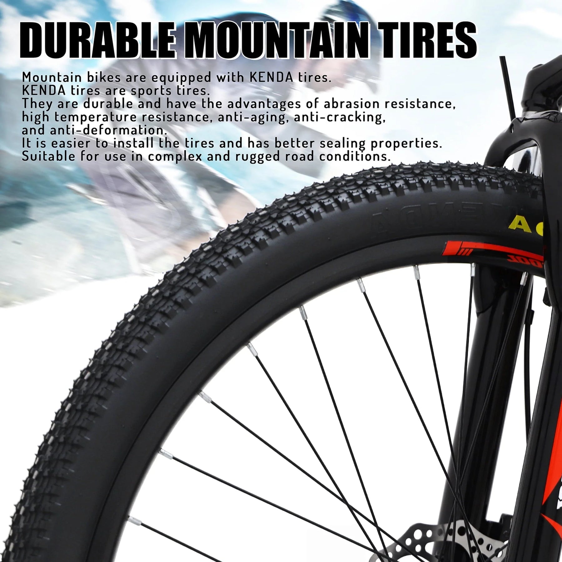 26 in Adult Mountain Bike, 21 Speeds Disc Brakes, 17" Frame and Dual Disc Brake MTB Bicycle for Men Women - Product image 5