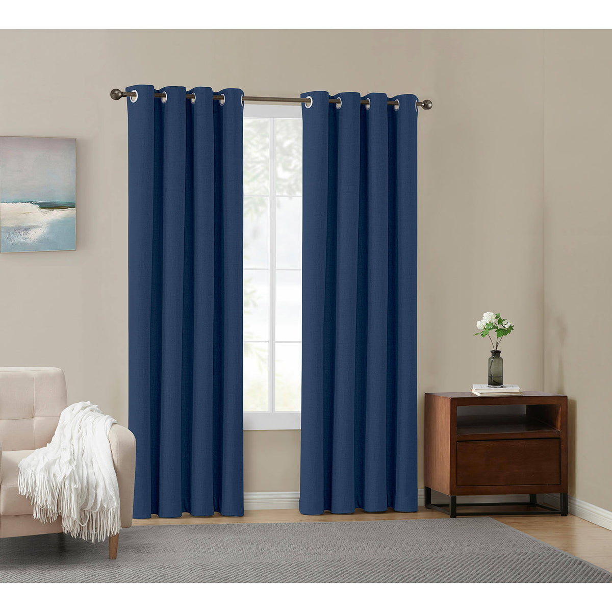 Member's Mark Renwick Grommet Window Panel Pair - Indigo - 52x84 - Product image 1