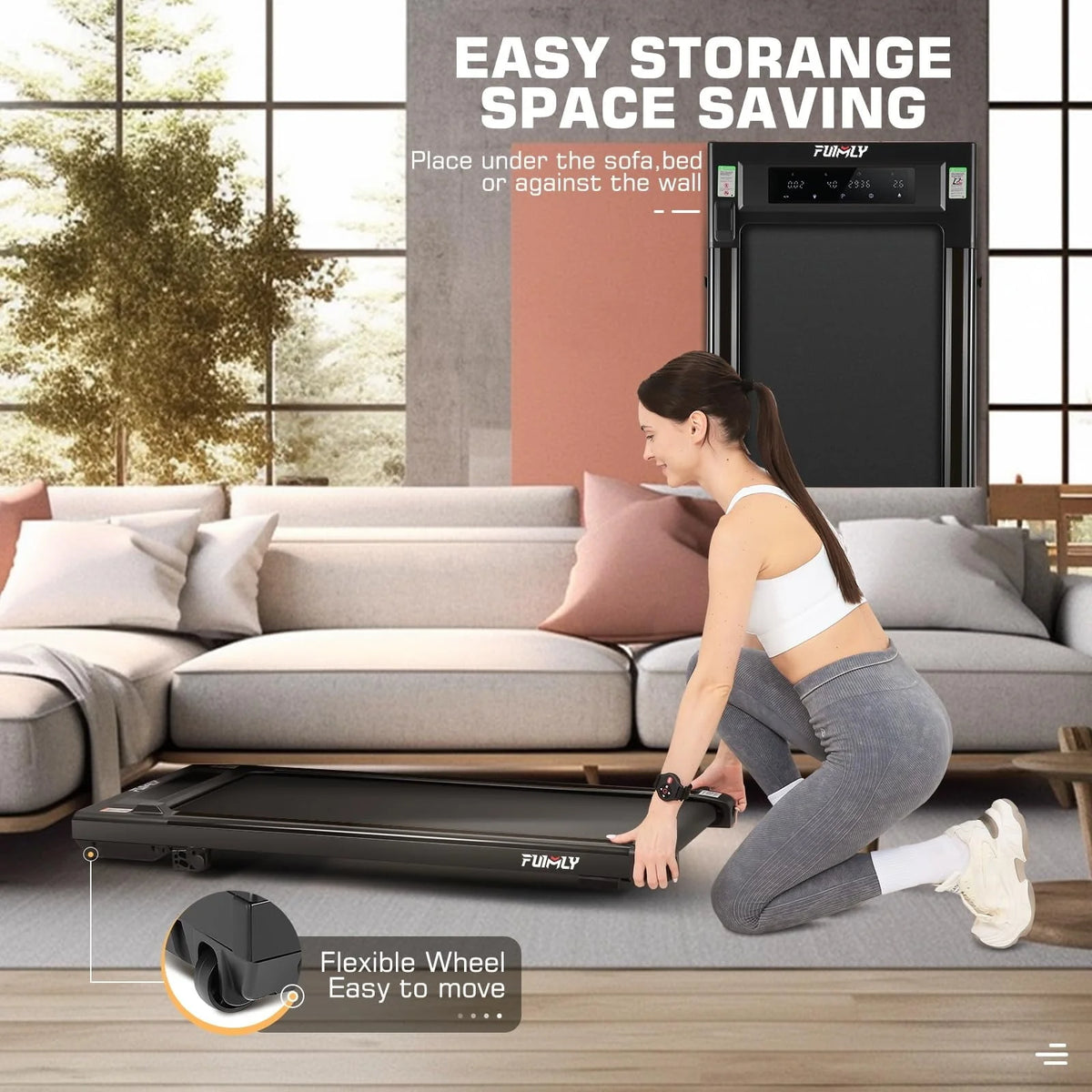 Under Desk Treadmill with Remote Control, LED Touch Screen Treadmill Ultra - Quiet - Product image 3