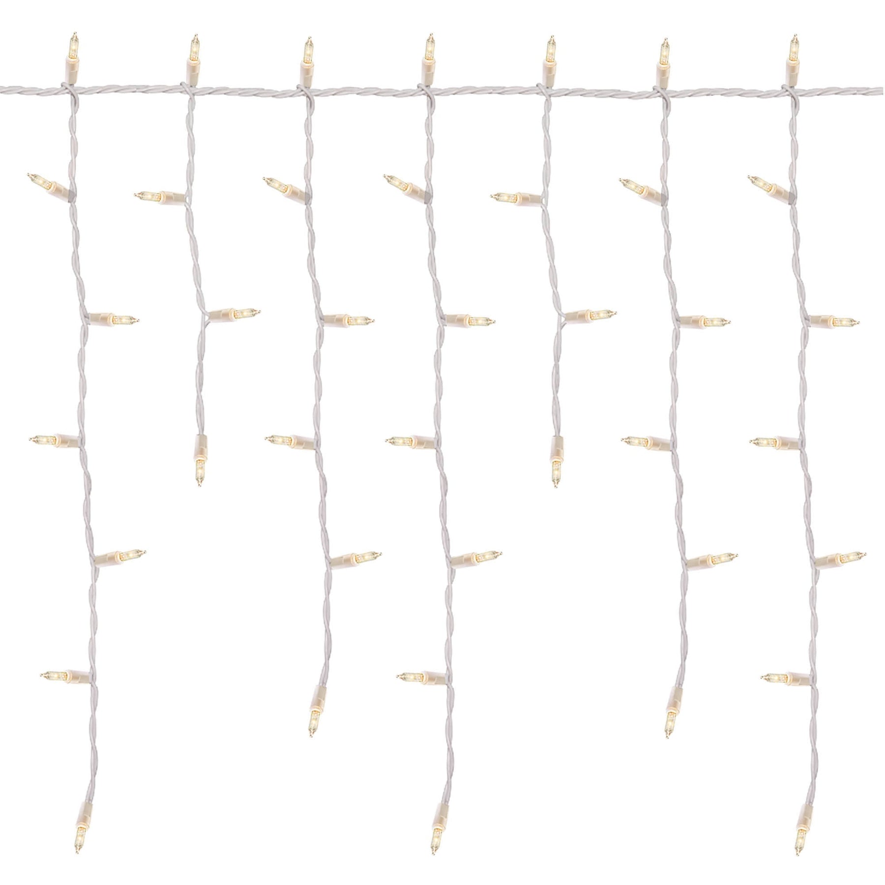 Holiday Time Clear Icicle Christmas Lights with Wire - White - 19 ft - Product image 1